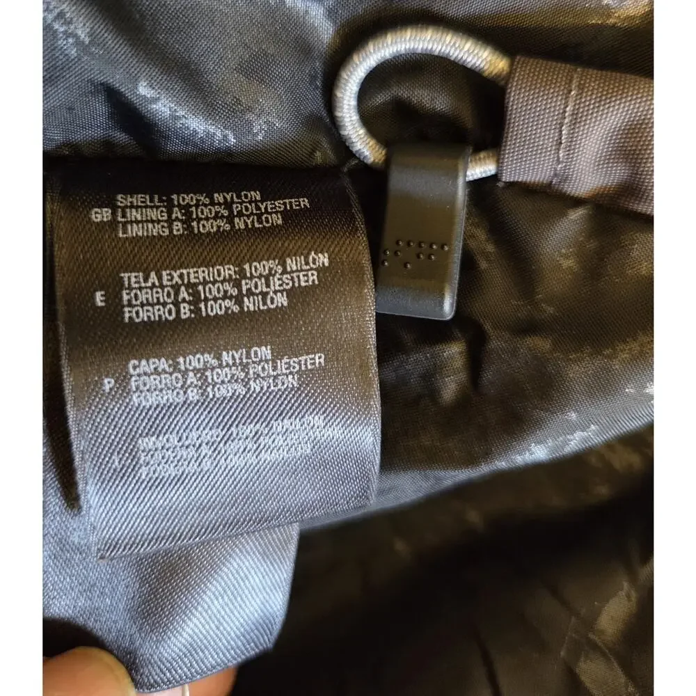The North Face Mens M Hyvent Ski Shell Jacket Full Zip Liner Black Gray Hooded
